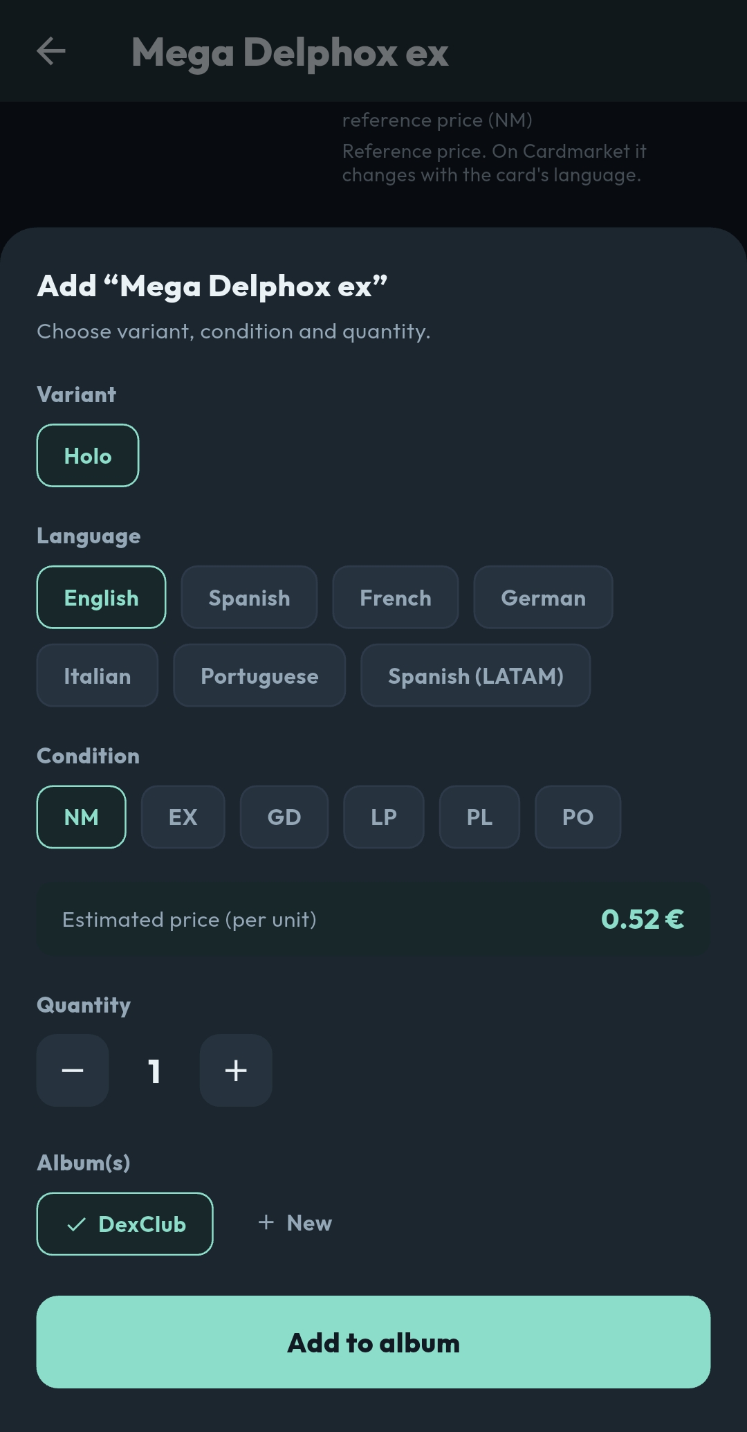 The card in all its languages