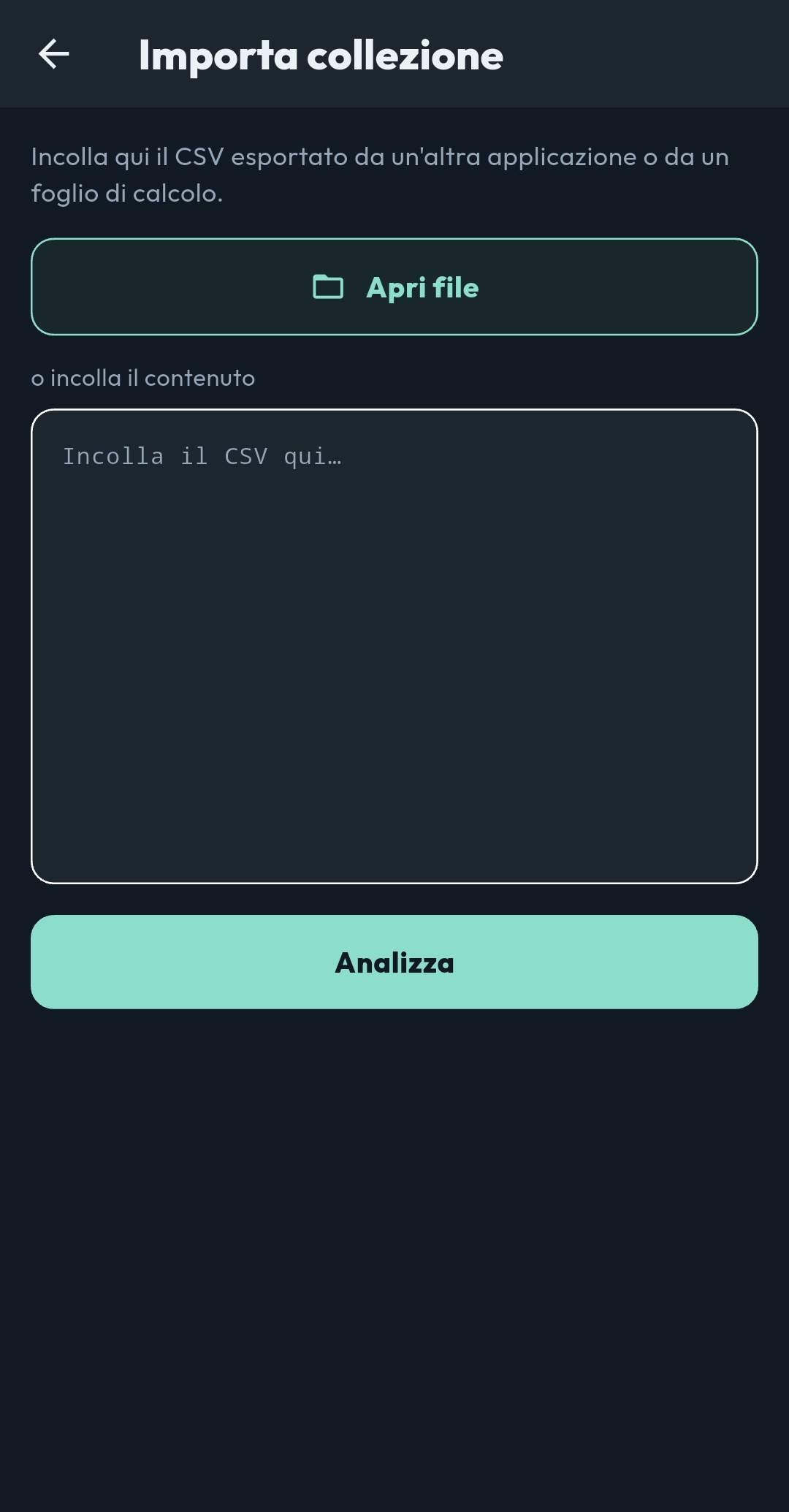 Porta con te la tua collezione