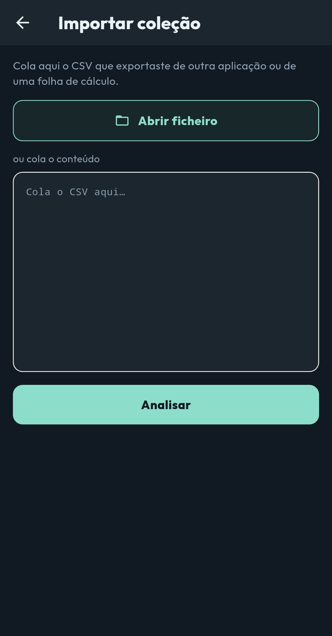 Leva a tua coleção contigo
